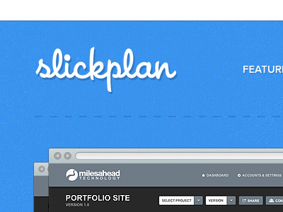 Launched Slickplan app web design website