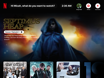 Netflix Redesign affinity design movies netflix septimusheap streaming tv ui ux
