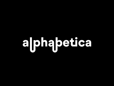 Alphabetica wordmark black branding design flat grayscale greyscale letters minimal modified modified type scratch type typography vector