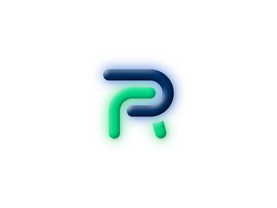 PR logo 3d bevel branding design illustration logo minimal typography ui ux vector