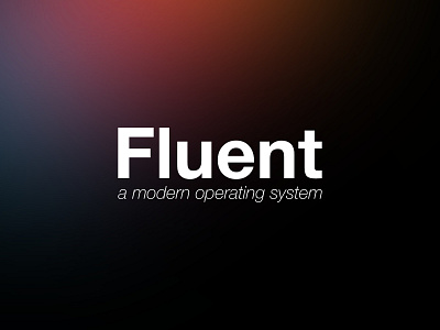 Fluent promotion blur blurred branding design fluent gaussian gradient logo minimal typography ui vector