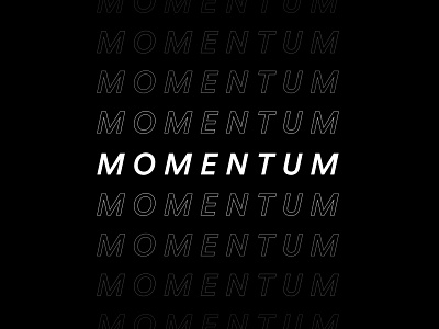 Momentum black brand identity branding conference design flat minimal minimalistic monochrome retreat typography vector