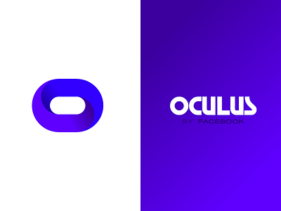 Oculus concept 3d branding circle design flat logo minimal twist typography virtualreality