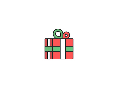 Gift bow box christmas design flat flatdesign gift gift box gifts illustration minimal present vector