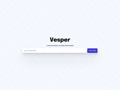 Vesper YouTube Downloader design download ui ux vector video web web design website youtube