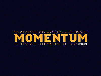Momentum '21 branding branding church conference design event events graphic design letters logo momentum religion speed typography vector youth