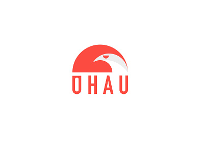 OHAU branding bird bird logo branding design falcon flat hawk icon logo ohau vector wordmark