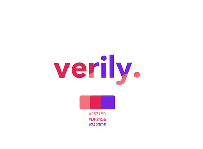 Verily branding branding colors design flat flatdesign hex codes logo shadow typography vector
