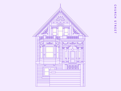Victorian House II architecture graphicdesign illustration lineart vector