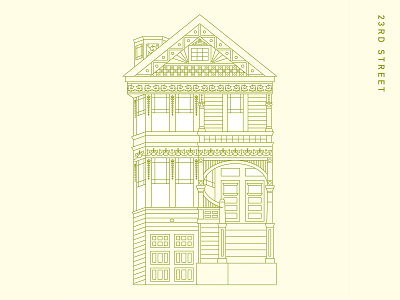 Victorian House II architecture graphicdesgn illustrator lineart vector