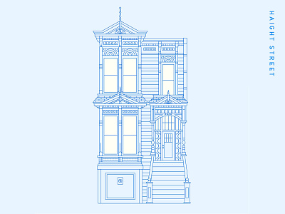 Victorian House II architecture graphicdesign illustration lineart vectorart