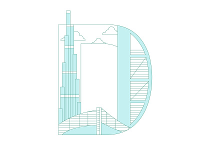 D (36 Days of Type) branding design flat icon identity illustration lettering minimal typography vector
