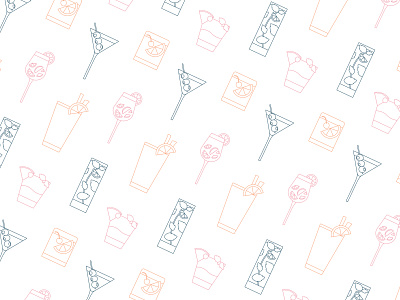 Cocktails Illustration branding design flat food and drink icon identity illustration minimal vector