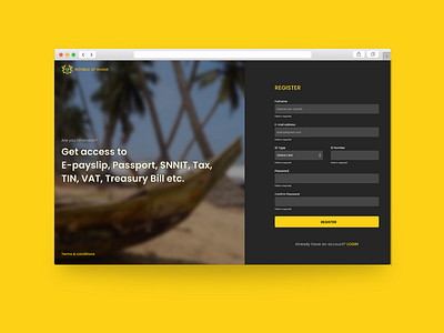 Registration / Sign up - Web design africa design ghana landing page ui uidesign web design
