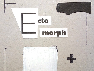 Morph typography collage cutout