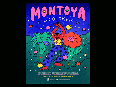 MONTOYA EN COLOMBIA cartel colombia dance electronicmusic flyer music party poster tropical