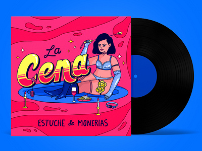 La Cena cover funk ilustration lettering music rap