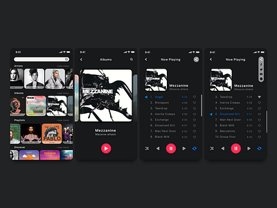 daily ui 009/010 - music player and social share 009 010 app appdesign black dailyui dailyui009 dailyui010 design music music app music player share social ui