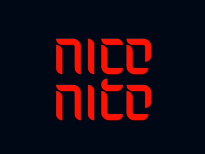 nice nite lettering logo logotype typo typography