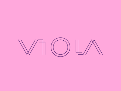 Viola lettering logo logotype typo typography