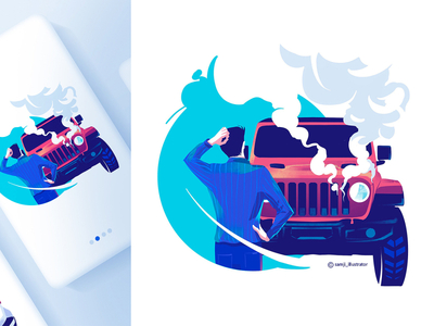 FlipRide app design app illustration car flag design freelancer illustration illustrator ui illustration