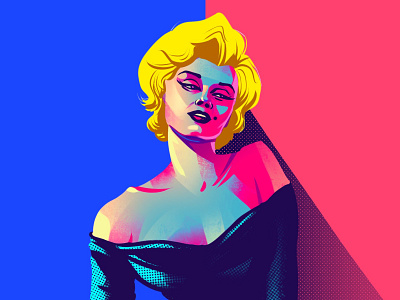 Marilyn Monroe character design flag design freelance illustrator girl illustration illustrator procreate vector women