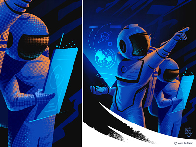 Terra’s Mission astronout character design flag design flat design flatillustration freelance illustrator illustration illustrator procreate art sapce