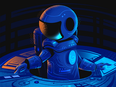 Ecosystem_Team astronut character design editorial art editorial illustration flag design freelance illustrator illustration illustrator procreate space