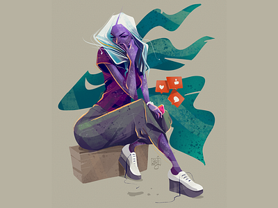 Girl by SAM JI on Dribbble