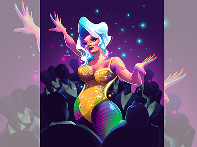 podcast cover illustration character design drag queen editorial art editorial illustration illustration illustrator podcast art podcast cover women