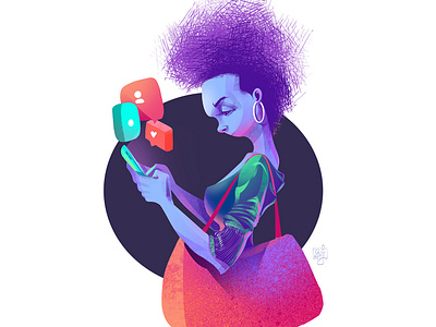 Be Different afro character design digital illustration drawing girl illustration illustrator stylist web illustration