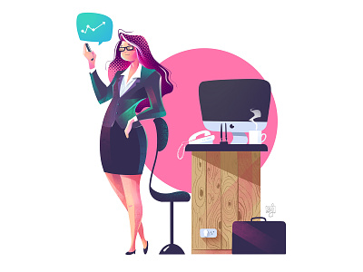 Business woman bussiness character design character illustration coffe girl halftone illustration women