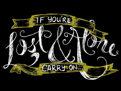 Carry On design fun graphic design handlettering lettering lyrics photoshop quote type typo typography