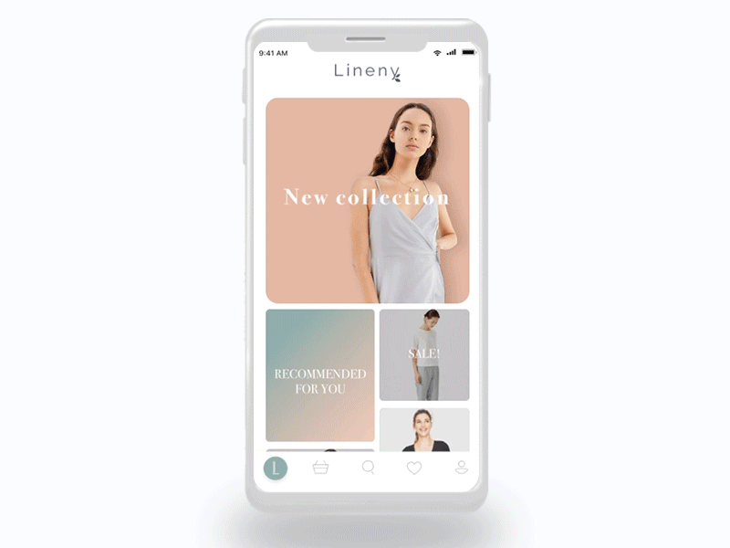 Lineny: The concept of shopping app