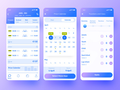 The Design of travel app