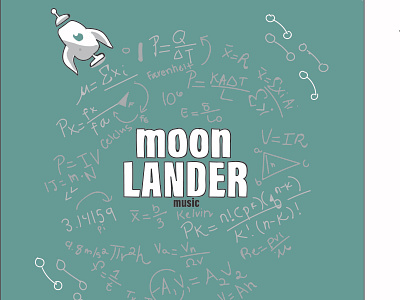 Moonlander Logo Mockup adobe adobeillustrator design icon illustration music typography ux wacom web website