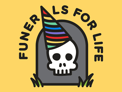 Funerals For Life branding branding and identity funeral identity logo design skull tombstone