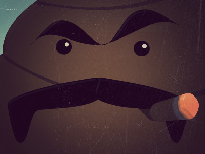 El Guapo // Intensity character cigar illustration mustache poop