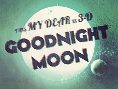 M00n anaglyph childrens book good night moon lobsta moon vintage