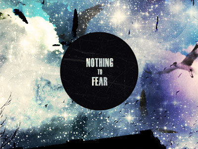 Nothing to Fear birds clouds fear gradient poster