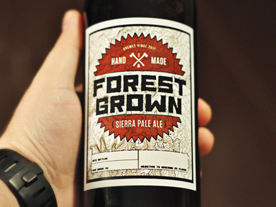 Forest Grown beer beer label just for fun label package design personal project