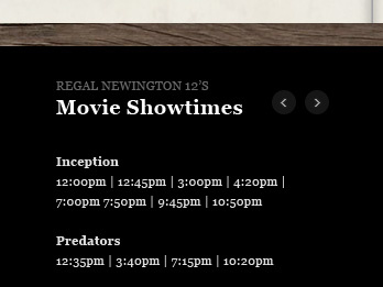 Movie Showtimes black feed hello listing movies plugin portsmouth showcase