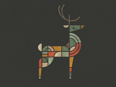 Reindeer Games animals branding deer geometric icon lineart logo rein deer series stained glass vector