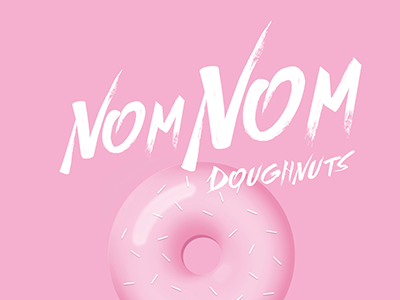 Nom Nom Poster Design design donuts doughnuts graphic poster