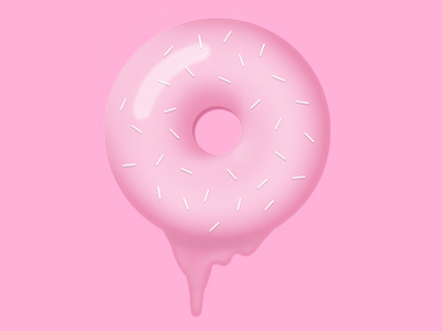 Doughnut Illustration colour dripping food illustration illustrator photoshop pink