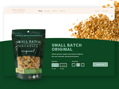 Small Batch - Product Page branding clean design product page type typography ui ux website