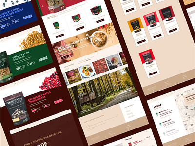 Small Batch Organics animation design food food drink food and beverage granola mobile responsive type typography ui ux web website