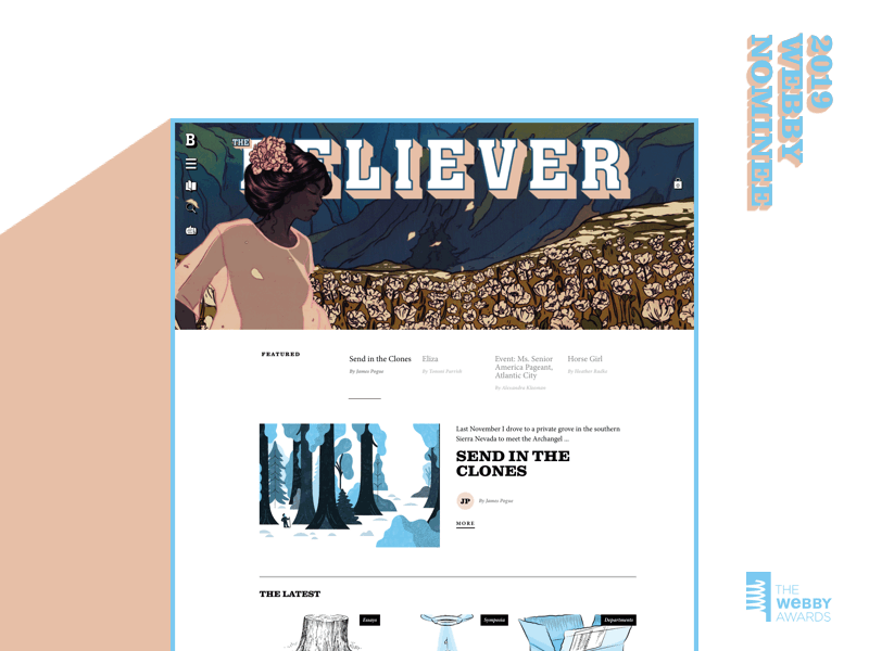 Believer Magazine Nominated! animation branding design responsive type typography ui ux web website