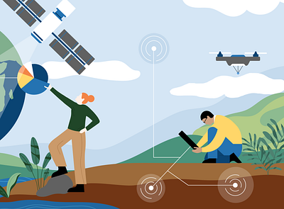 ESS-DIVE Environmental Data Illustration design illustration vector