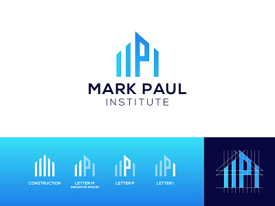 MPI Logo Design brand branding construction logo design designer for sale gradient logo house logo i logo identity branding identity design institute logo logo maker m logo modern mpi logo negativespace p logo professional